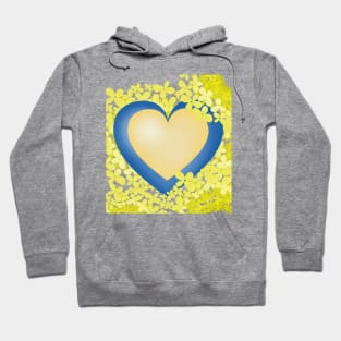 Heart and yellow flowers Hoodie